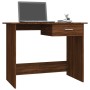 Escritorio de madera contrachapada marrón roble 100x50x76 cm de , Escritorios - Ref: Foro24-815335, Precio: 77,43 €, Descuent...
