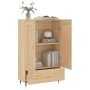 Aparador alto madera de ingeniería roble Sonoma 69,5x31x115 cm de , Aparadores - Ref: Foro24-830303, Precio: 85,00 €, Descuen...
