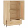 Aparador alto madera de ingeniería roble Sonoma 69,5x31x115 cm de , Aparadores - Ref: Foro24-830303, Precio: 85,00 €, Descuen...