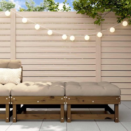 Taburetes de jardín con cojines 2 uds madera pino marrón miel de , Sofás modulares de exterior - Ref: Foro24-825467, Precio: ...