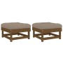 Taburetes de jardín con cojines 2 uds madera pino marrón miel de , Sofás modulares de exterior - Ref: Foro24-825467, Precio: ...