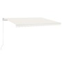 Toldo automático con LED y sensor de viento crema 450x300 cm de vidaXL, Toldos - Ref: Foro24-3068932, Precio: 626,15 €, Descu...