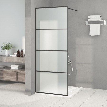 Mampara de ducha vidrio ESG esmerilado negro 80x195 cm de , Paredes y mamparas de ducha - Ref: Foro24-152130, Precio: 173,68 ...