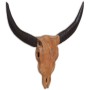 Escultura de cráneo de toro de pared de teca 69x6x60 cm de , Figuras, esculturas y estatuas - Ref: Foro24-244567, Precio: 85,...