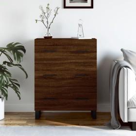 Aparador de madera de ingeniería marrón roble 69,5x34x90 cm de , Aparadores - Ref: Foro24-827883, Precio: 110,30 €, Descuento: %
