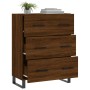 Aparador de madera de ingeniería marrón roble 69,5x34x90 cm de , Aparadores - Ref: Foro24-827883, Precio: 110,30 €, Descuento: %