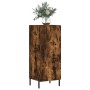 Aparador madera de ingeniería roble ahumado 34,5x34x90 cm de , Aparadores - Ref: Foro24-828553, Precio: 62,39 €, Descuento: %