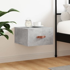 Mesita de noche de pared color gris hormigón 35x35x20 cm de , Taquillas y armarios de almacenamiento - Ref: Foro24-829780, Pr...