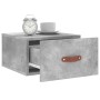 Mesita de noche de pared color gris hormigón 35x35x20 cm de , Taquillas y armarios de almacenamiento - Ref: Foro24-829780, Pr...