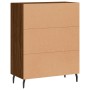 Aparador de madera de ingeniería marrón roble 69,5x34x90 cm de , Aparadores - Ref: Foro24-827747, Precio: 102,79 €, Descuento: %