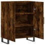 Aparador de madera de ingeniería roble ahumado 69,5x34x90 cm de , Aparadores - Ref: Foro24-827753, Precio: 88,97 €, Descuento: %