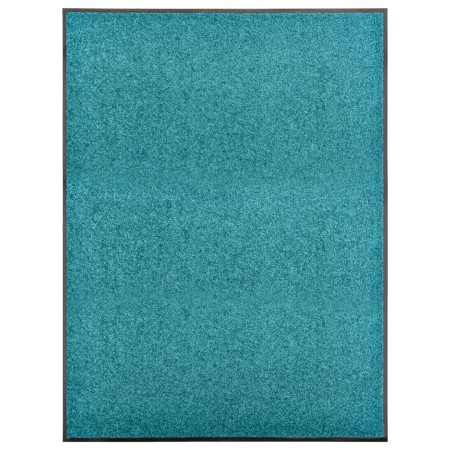 Felpudo lavable azul cian 90x120 cm de , Felpudos - Ref: Foro24-323460, Precio: 60,73 €, Descuento: %