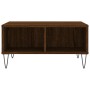 Mesa de centro madera de ingeniería roble marrón 60x60x30 cm de , Mesas de centro - Ref: Foro24-827043, Precio: 44,36 €, Desc...