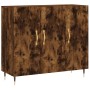 Aparador de madera de ingeniería roble ahumado 90x34x80 cm de , Aparadores - Ref: Foro24-828089, Precio: 79,42 €, Descuento: %