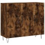 Aparador de madera de ingeniería roble ahumado 90x34x80 cm de , Aparadores - Ref: Foro24-828105, Precio: 74,21 €, Descuento: %