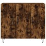 Aparador de madera de ingeniería roble ahumado 90x34x80 cm de , Aparadores - Ref: Foro24-828105, Precio: 74,21 €, Descuento: %