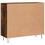 Aparador de madera de ingeniería roble ahumado 90x34x80 cm de , Aparadores - Ref: Foro24-828105, Precio: 74,21 €, Descuento: %