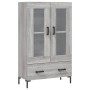 Aparador alto madera de ingeniería gris Sonoma 69,5x31x115 cm de , Aparadores - Ref: Foro24-828306, Precio: 95,40 €, Descuent...