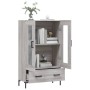 Aparador alto madera de ingeniería gris Sonoma 69,5x31x115 cm de , Aparadores - Ref: Foro24-828306, Precio: 95,40 €, Descuent...