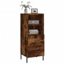 Aparador madera de ingeniería roble ahumado 34,5x34x90 cm de , Aparadores - Ref: Foro24-828681, Precio: 58,66 €, Descuento: %