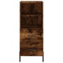 Aparador madera de ingeniería roble ahumado 34,5x34x90 cm de , Aparadores - Ref: Foro24-828681, Precio: 58,66 €, Descuento: %
