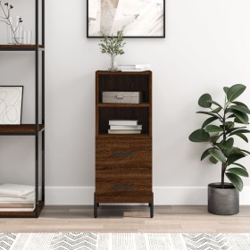 Aparador madera de ingeniería marrón roble 34,5x34x90 cm de , Aparadores - Ref: Foro24-828683, Precio: 59,71 €, Descuento: %