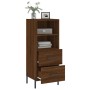 Aparador madera de ingeniería marrón roble 34,5x34x90 cm de , Aparadores - Ref: Foro24-828683, Precio: 59,71 €, Descuento: %