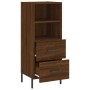Aparador madera de ingeniería marrón roble 34,5x34x90 cm de , Aparadores - Ref: Foro24-828683, Precio: 59,71 €, Descuento: %