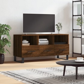 Mueble de TV madera de ingeniería marrón roble 102x36x50 cm de , Muebles TV - Ref: Foro24-829067, Precio: 85,50 €, Descuento: %