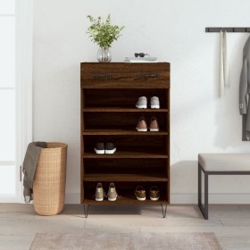 Zapatero madera de ingeniería roble marrón 60x35x105 cm de , Armarios y almacenamiento - Ref: Foro24-829611, Precio: 73,71 €,...