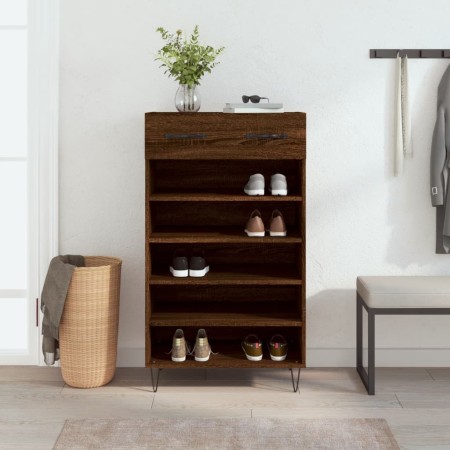 Zapatero madera de ingeniería roble marrón 60x35x105 cm de , Armarios y almacenamiento - Ref: Foro24-829611, Precio: 73,71 €,...