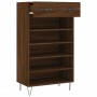 Zapatero madera de ingeniería roble marrón 60x35x105 cm de , Armarios y almacenamiento - Ref: Foro24-829611, Precio: 73,71 €,...
