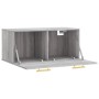 Armario de pared madera de ingeniería gris Sonoma 80x36,5x35 cm de , Taquillas y armarios de almacenamiento - Ref: Foro24-830...