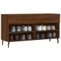 Banco zapatero madera de ingeniería marrón roble 102x35x55 cm de , Zapateros y organizadores de calzado - Ref: Foro24-829763,...