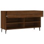 Banco zapatero madera de ingeniería marrón roble 102x35x55 cm de , Zapateros y organizadores de calzado - Ref: Foro24-829763,...