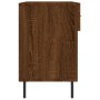 Banco zapatero madera de ingeniería marrón roble 102x35x55 cm de , Zapateros y organizadores de calzado - Ref: Foro24-829763,...