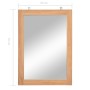Espejo de pared madera de teca maciza 50x70 cm de , Espejos - Ref: Foro24-246501, Precio: 58,35 €, Descuento: %