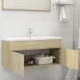 Mueble con lavabo madera de ingeniería roble Sonoma de vidaXL, Tocadores de baño - Ref: Foro24-3070850, Precio: 275,70 €, Des...