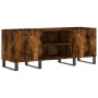 Mueble discos madera contrachapada roble ahumado 121x38x48 cm de , Almacenamiento para CD y DVD - Ref: Foro24-831689, Precio:...