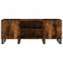 Mueble discos madera contrachapada roble ahumado 121x38x48 cm de , Almacenamiento para CD y DVD - Ref: Foro24-831689, Precio:...