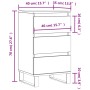 Aparador madera de ingeniería gris Sonoma 40x35x70 cm de , Aparadores - Ref: Foro24-831106, Precio: 65,97 €, Descuento: %