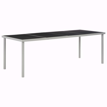 Mesa de jardín de jardín de acero negra 220x90x74,5 cm de , Mesas de jardín - Ref: Foro24-44705, Precio: 330,11 €, Descuento: %
