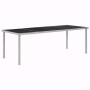 Mesa de jardín de jardín de acero negra 220x90x74,5 cm de , Mesas de jardín - Ref: Foro24-44705, Precio: 330,11 €, Descuento: %