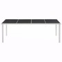 Mesa de jardín de jardín de acero negra 220x90x74,5 cm de , Mesas de jardín - Ref: Foro24-44705, Precio: 330,11 €, Descuento: %