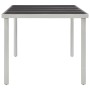Mesa de jardín de jardín de acero negra 220x90x74,5 cm de , Mesas de jardín - Ref: Foro24-44705, Precio: 330,11 €, Descuento: %