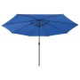 Sombrilla de jardín con luces LED azul celeste 400 cm de , Sombrillas - Ref: Foro24-312537, Precio: 91,63 €, Descuento: %