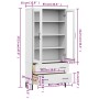 Librería patas de metal OSLO madera maciza blanco 85x35x172,5cm de , Librerías y estanterías - Ref: Foro24-350993, Precio: 35...