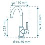 SCHÜTTE Grifo mezclador con caño alto CORNWALL baja presión negro mate de , Grifos - Ref: Foro24-435076, Precio: 107,58 €, De...