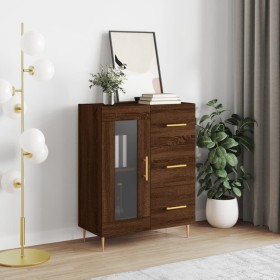 Aparador de madera de ingeniería marrón roble 69,5x34x90 cm de , Aparadores - Ref: Foro24-828035, Precio: 70,79 €, Descuento: %