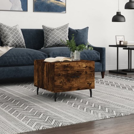 Mesa de centro madera contrachapada roble ahumado 50x50x40 cm de , Mesas de centro - Ref: Foro24-829438, Precio: 41,26 €, Des...